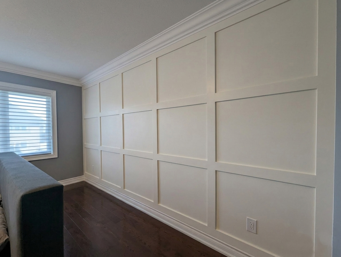 Bedroom shaker grid wall Vaughan