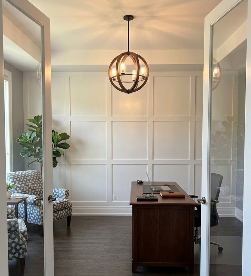 Office shaker feature wall