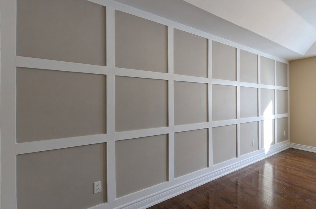 Entryway shaker panel wall