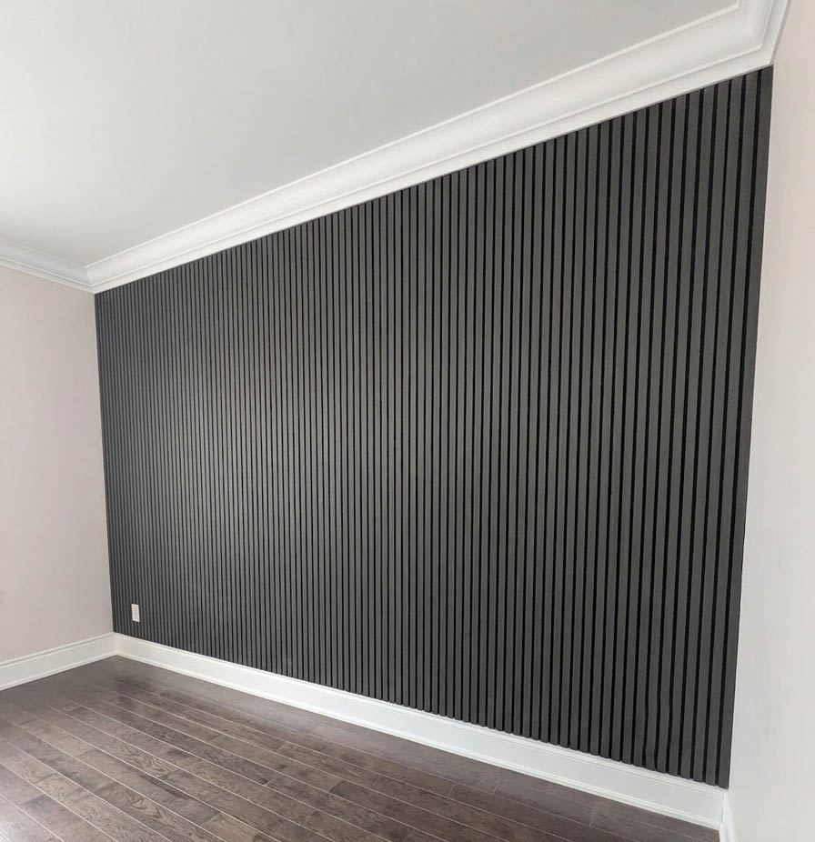 Slat wall feature bedroom