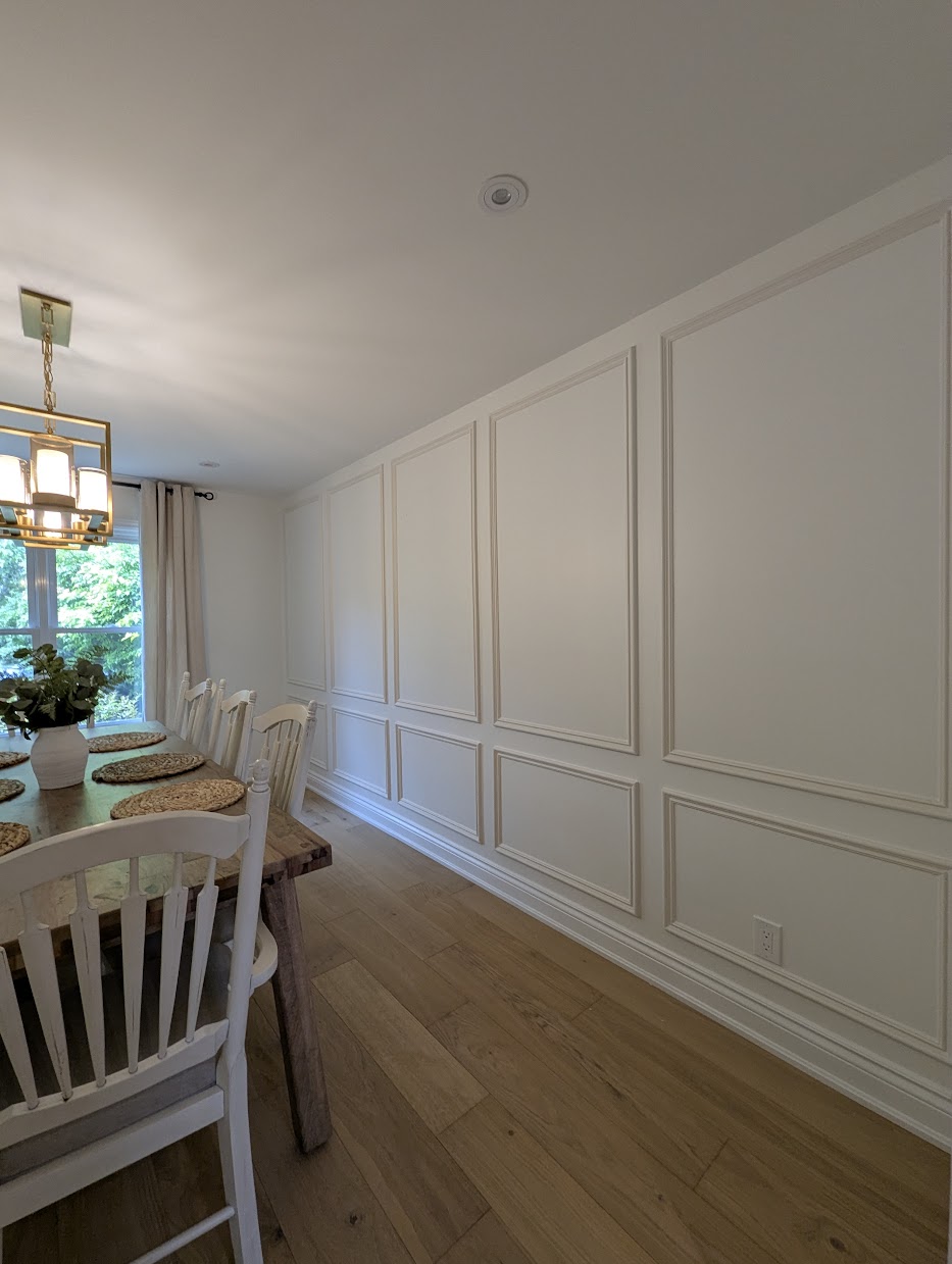 Full-height wainscoting panels in a Richmond Hill home