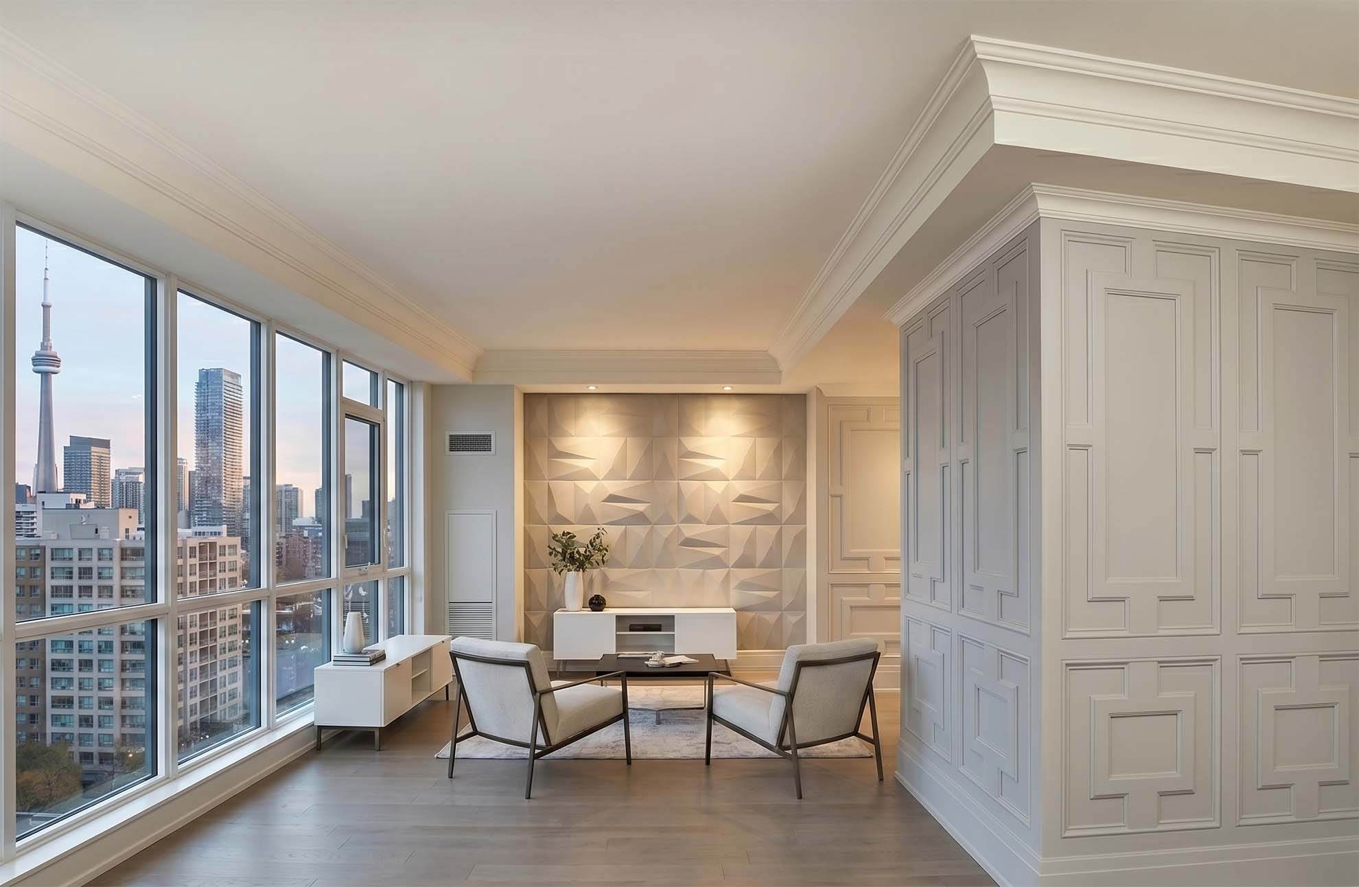 Condominium crown moulding and trim installation Toronto