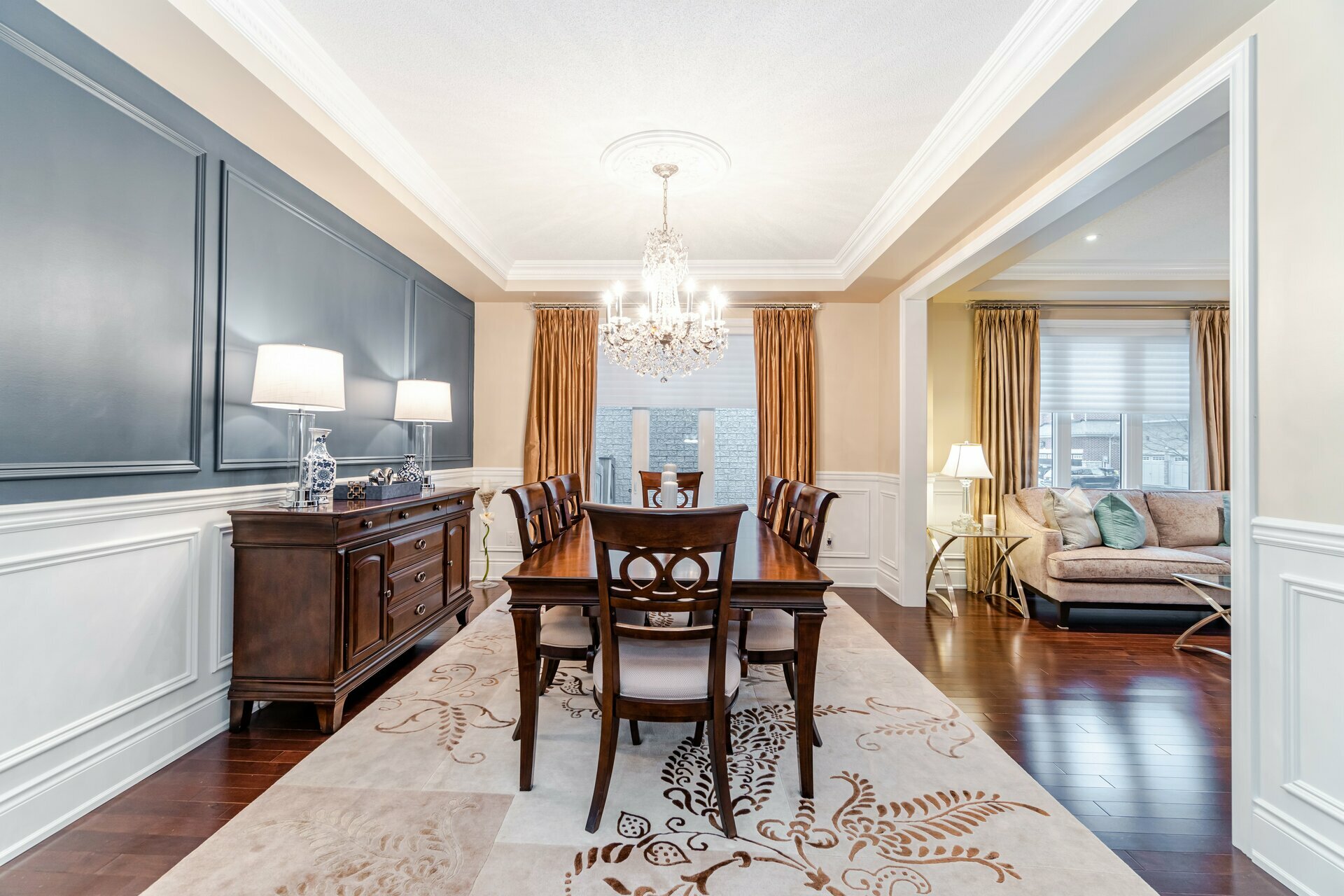 Crown moulding, wainscoting and baseboard trim project in Caledon