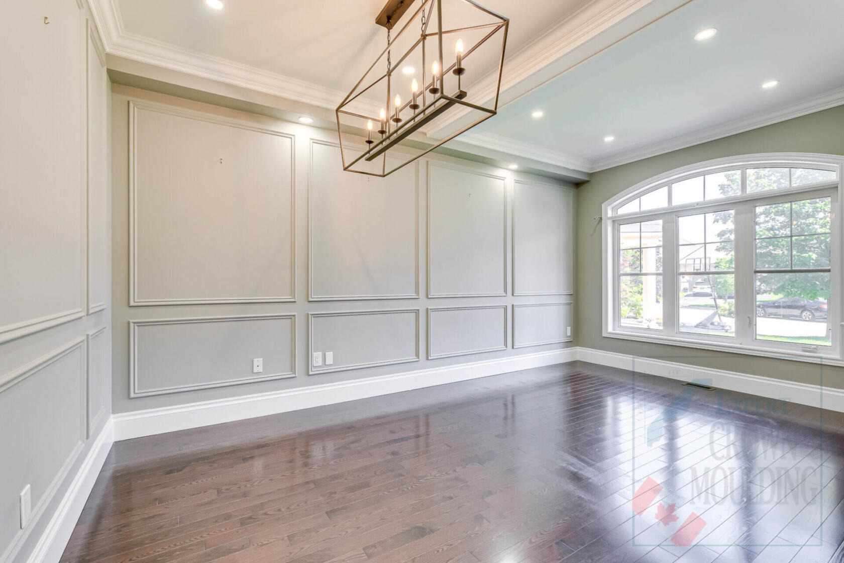 Waffle ceiling and wainscoting project in Milton