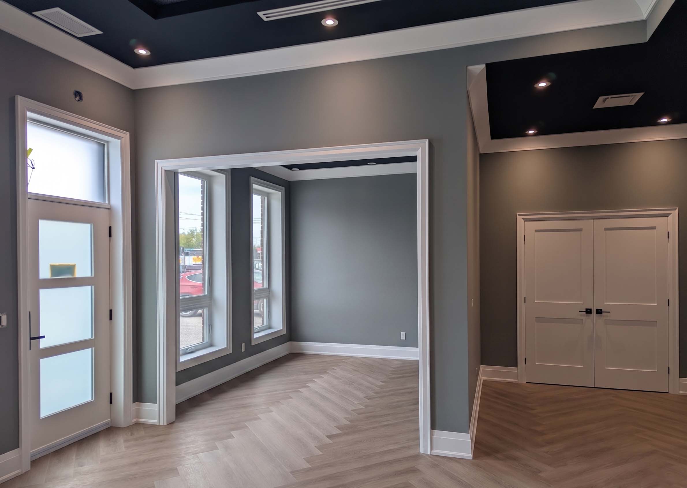 Interior trim and baseboards Markham &mdash; full finished trim package with crown, baseboards, and casings