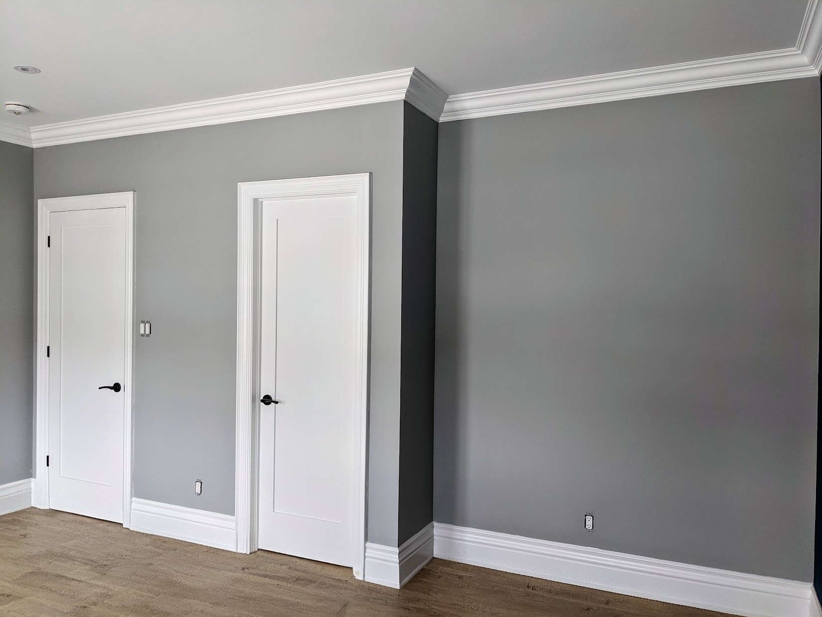 7-inch baseboard paired with shoe moulding — upgraded trim package GTA
