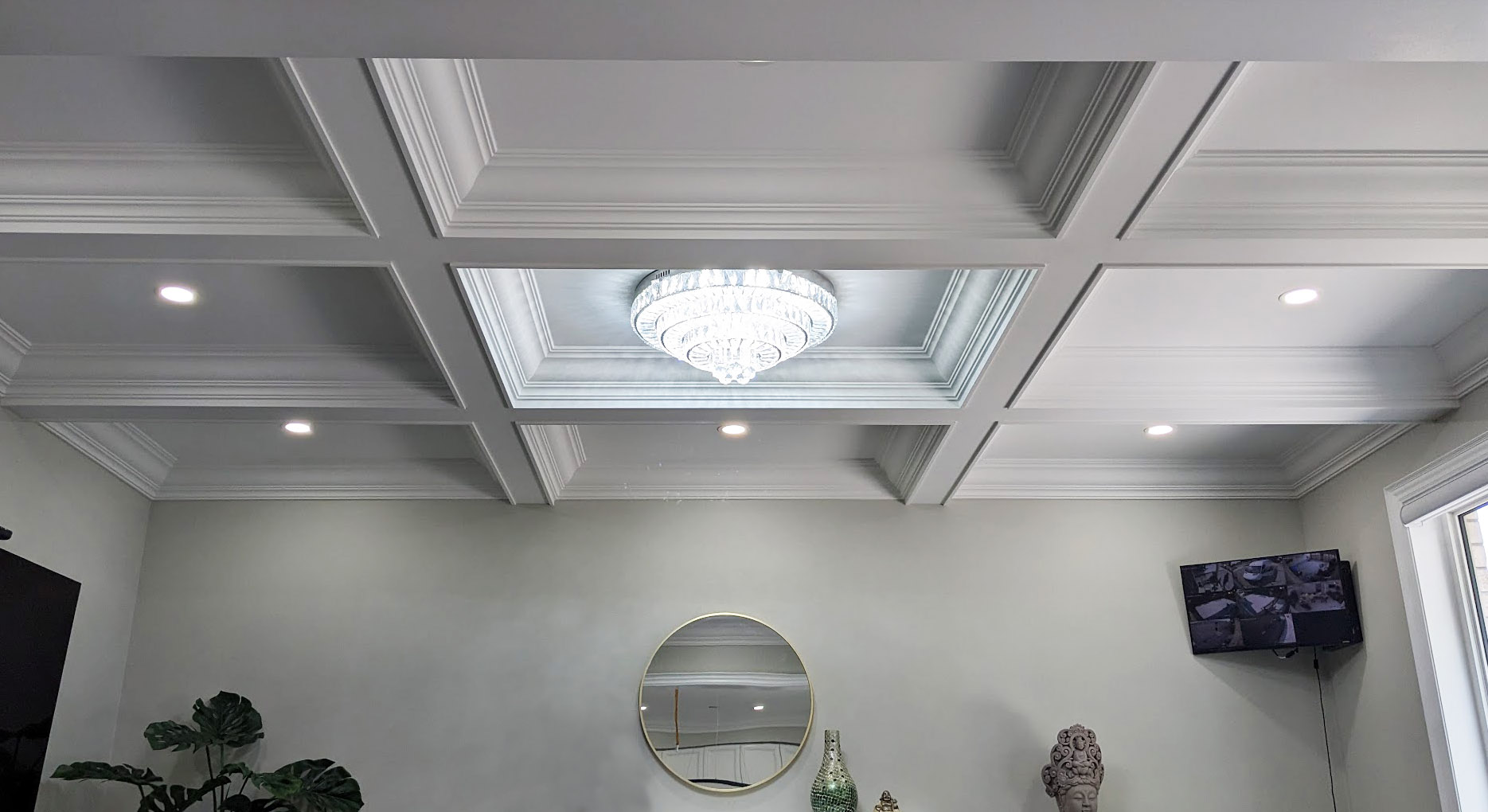 Classic waffle ceiling installation Toronto