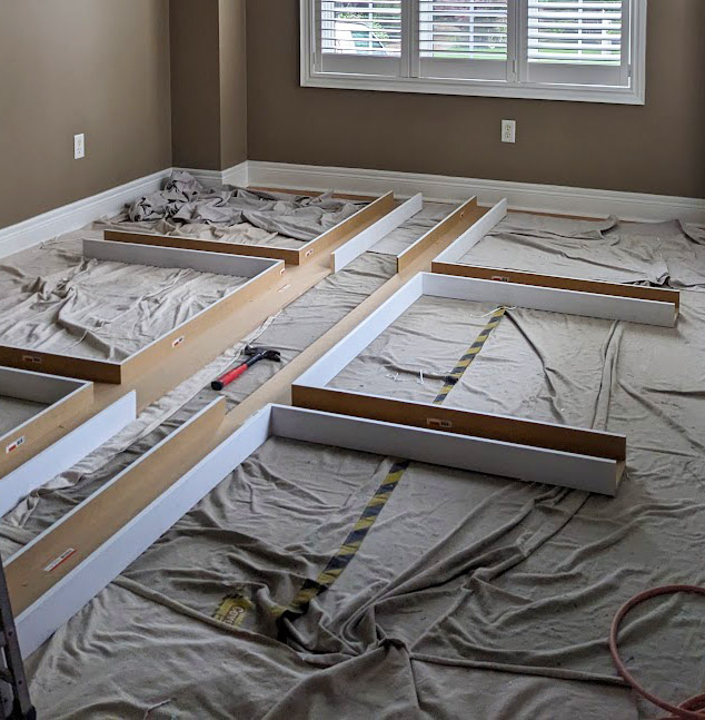Zero mess waffle ceiling installation Toronto