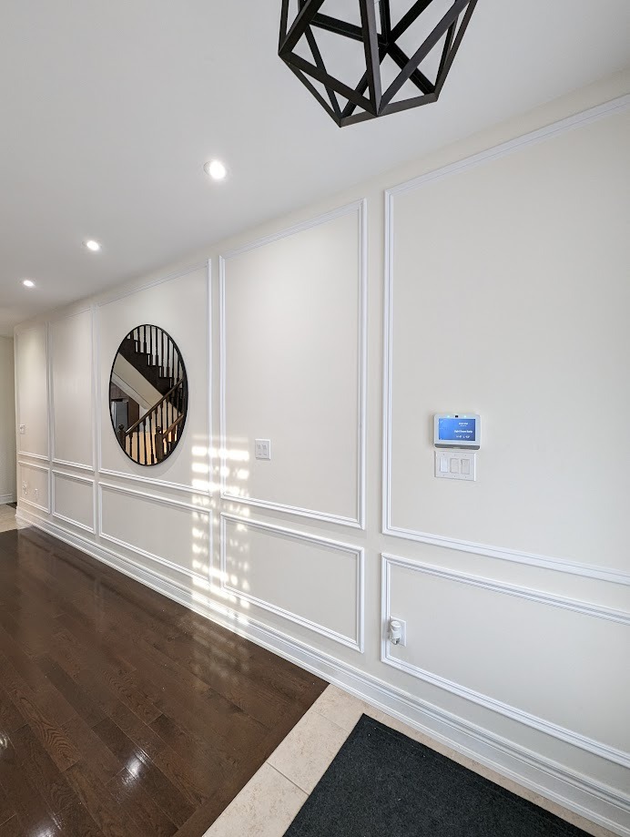 Two panel wainscoting picture frame
