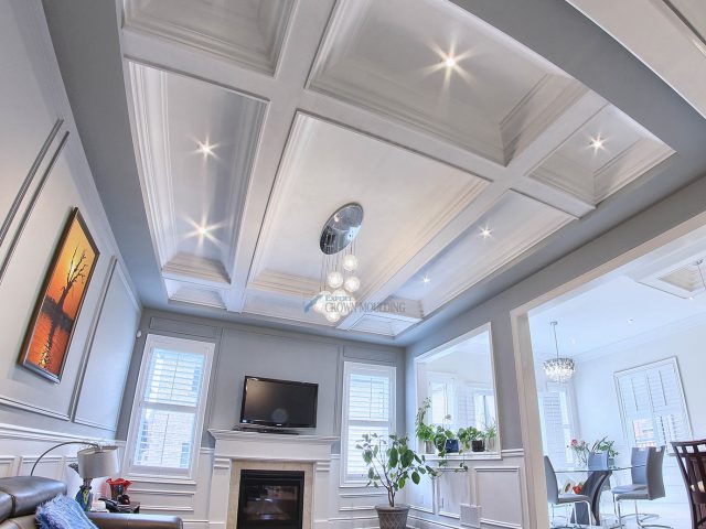 waffle ceiling or coffered ceiling