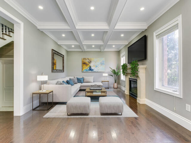 Waffle Ceiling Expert Installation Toronto, 9 section grid waffle ceiling