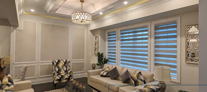 Waffle Ceiling and wainscoting crown moulding