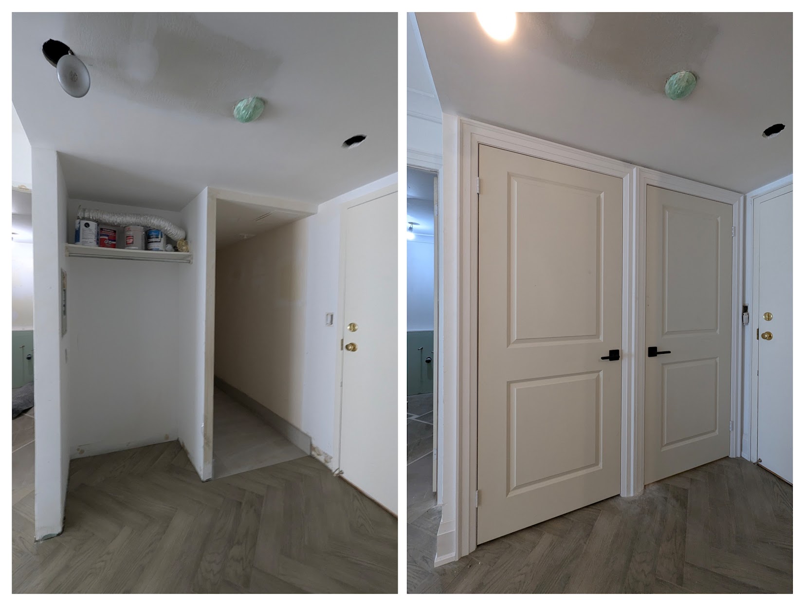 Non-standard opening interior door retrofit